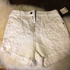 White embroidered Free People shorts